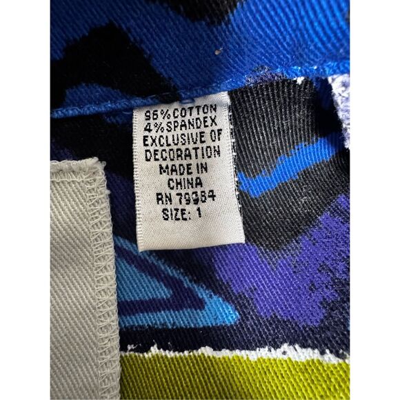 CHICOS SOUTHWEST WESTERN AZTEC INDIAN NAVAJO BUTTON FRONT DENIM JEAN JACKET Medi - Picture 9 of 10